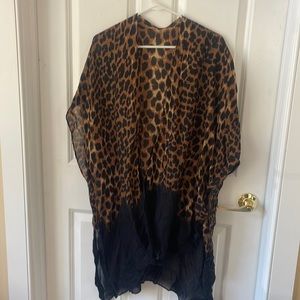 Leopard print cover up